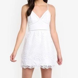 Abercrombie and Fitch White Lace Dress Medium